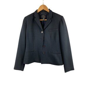 I.N.C Womens Grey Blazer Jacket 4P Petite Polyester/Acetate